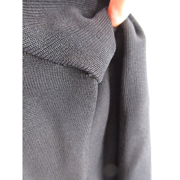 VINTAGE Misook Sweater Large Open Cardigan Pockets Shoulder Pads - Picture 6 of 11